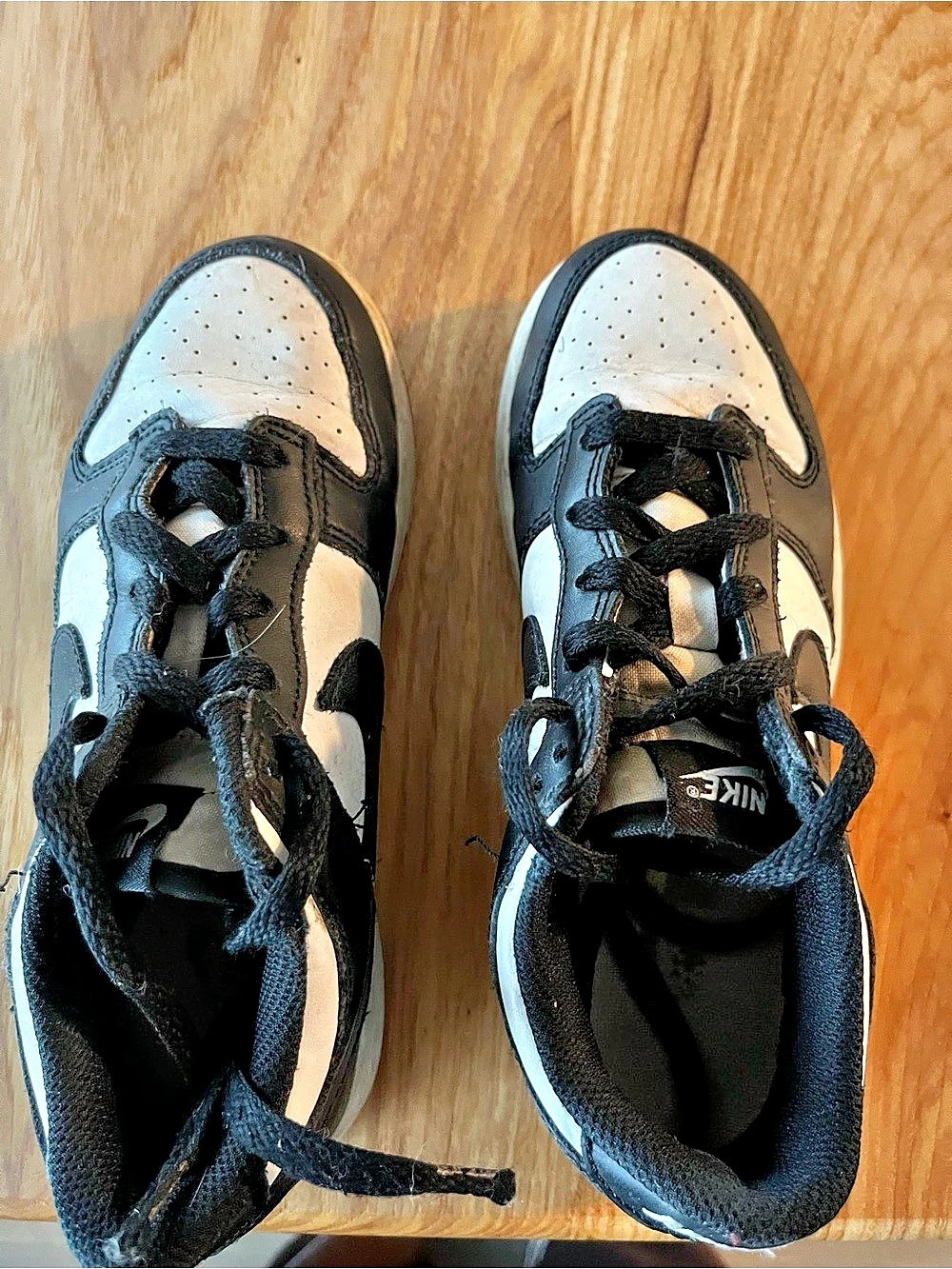 Nike Dunk Low Retro White Black Panda Sneakers Black & White